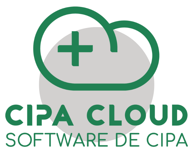 Cipa Cloud Software de CIPA - Logo da plataforma Cipa Cloud com um círculo cinza ao fundo.