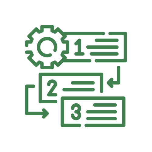 Plano de Trabalho CIPA - ícone de uma engrenagem com uma lista de verificação, simbolizando o planejamento da CIPA.
